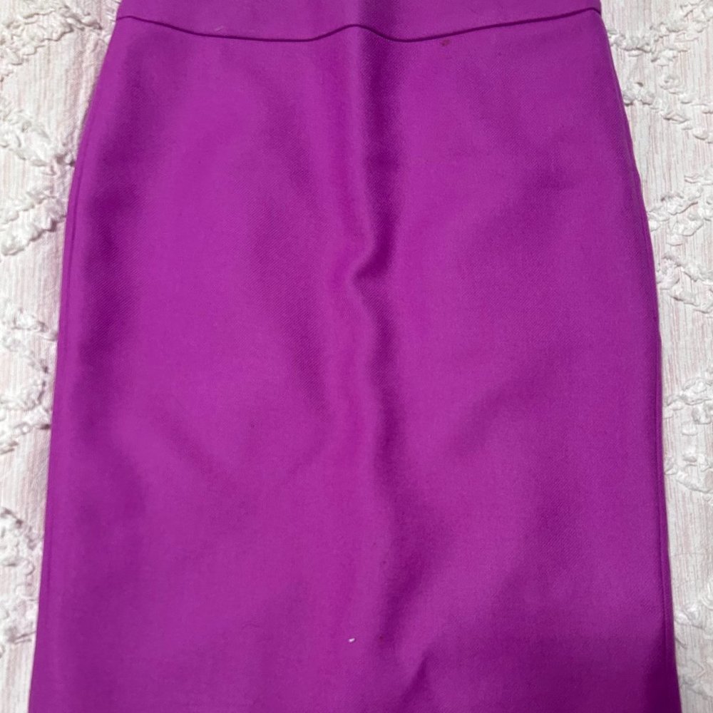 J.Crew Fuschia Wool Pencil Skirt - Size 4